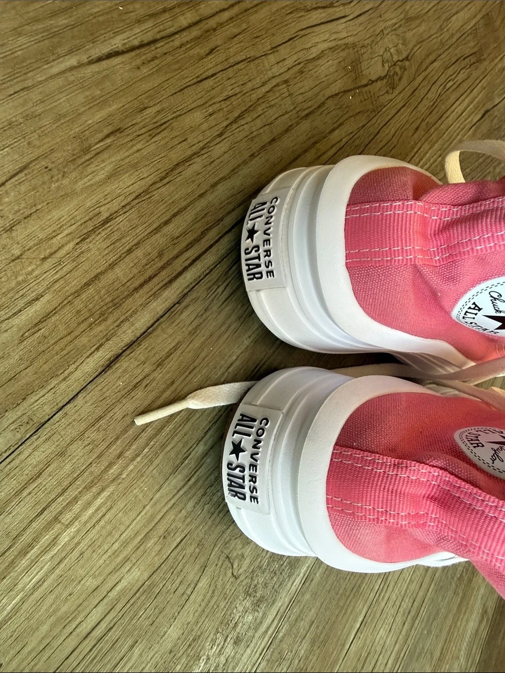 Kids Pink High-Top Converse Canvas Sneakers